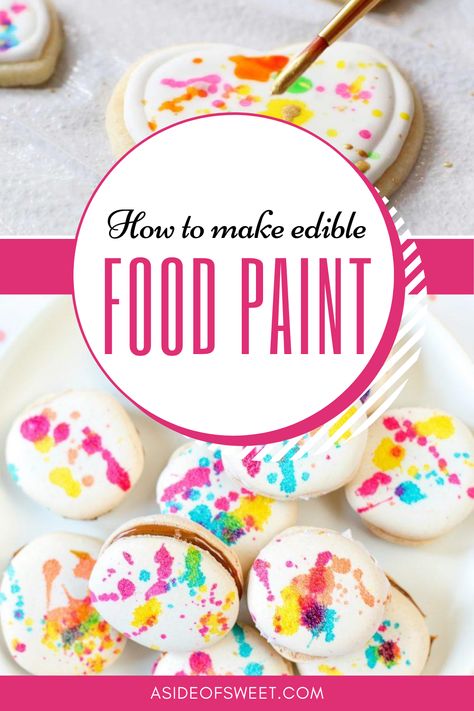 Edible Paint For Cakes, Dessert List, Summer Party Food, Treat Maker, Gold Food, Paint Recipe, Diy Edible, Cakes Fondant, Paint Cookies