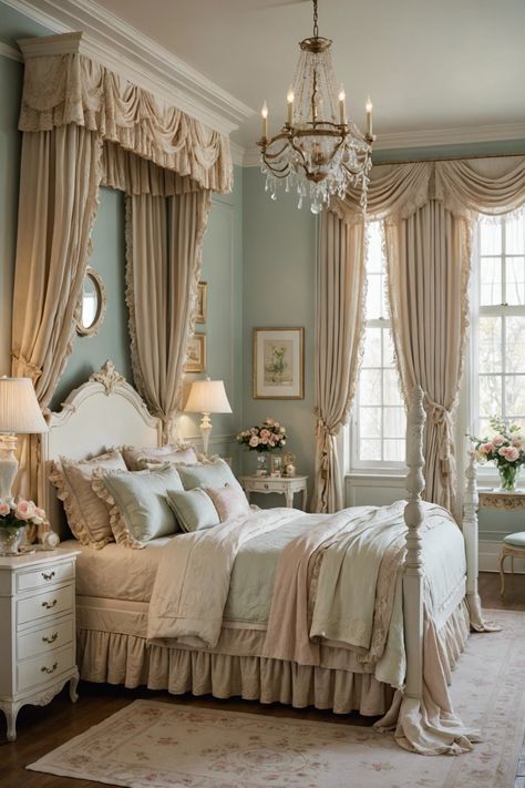 20 Victorian Bedroom Designs To Inspire You – ToolzView Victorian Home Bedroom Ideas, 1800 Bedroom Aesthetic, Modern Rococo Bedroom, Bridgeton Bedroom Aesthetic, Chateau Bedroom Ideas, Manor House Interior Bedroom, Bedroom Victorian Style, Bedroom Royal Aesthetic, Victorian Dollhouse Bedroom