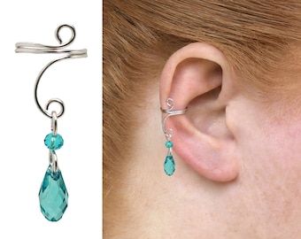 View Ear Cuffs by NeverEndingShop on Etsy Beaded Ear Cuff, Wire Ear Cuffs Diy, Diy Ear Cuff, Ear Cuff Tutorial, Ear Cuff Diy, Wire Ear Cuffs, Ear Cuff Silver, Cartilage Ear Cuff, Ear Cuff Jewelry