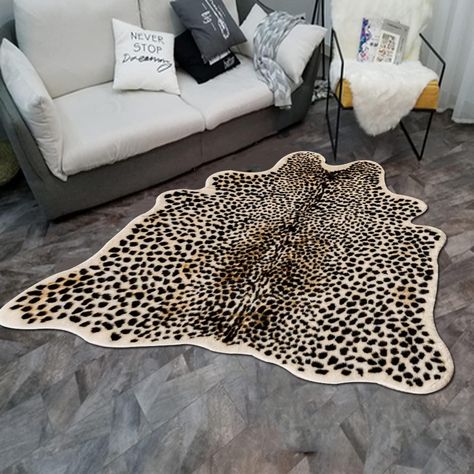 Leopard Print Rug, Cheetah Skin, Skin Rugs, Faux Cowhide, Rug Carpet, Rugs On Carpet, Natural Hair, Leopard Print, Animal Print