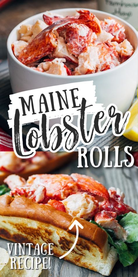 Bring a taste of coastal New England home with Maine-style Lobster Rolls! These easy, cold lobster salad sandwiches are a summertime classic. #lobster #sandwiches #lobsterrolls New England Lobster Roll Recipes, Cold Lobster Roll Recipe, Lobster Salad Roll, Cold Lobster Recipes, Cold Lobster Roll, Maine Lobster Roll Recipe, Lobster Rolls Recipe, New England Lobster Roll, Maine Lobster Roll