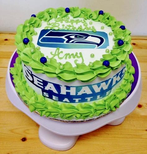 Seattle Seahawks Cake, Seahawks Cake, Pinterest Cakes, Cakes Fancy, Pinterest Cake, Best Fan, Wonderful Picture, 10th Birthday, Seattle Seahawks