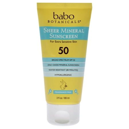 Gentle sun protection you can trust Formulated for sensitive skin, the Sheer Mineral Sunscreen Lotion SPF50 is essential in protecting skin from the suns harmful UVA and UVB rays. Size: 3 oz.  Color: Multicolor. Babo Botanicals, Sun Block, Body Condition, Facial Sunscreen, Sunscreen Lotion, Wear Sunscreen, Mineral Sunscreen, Spf Sunscreen, New Skin