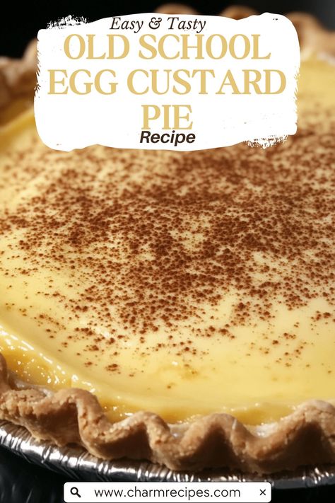 Egg Custard Pie has been a favorite in our family for generations. My grandmother used to make it for Sunday dinners, and the entire house would be filled with the comforting aroma of vanilla and nutmeg. She always said the secret to a perfect custard was patience and a gentle hand. Now, I carry on the tradition, and every time I bake this pie, it brings back memories of those warm, loving family meals. It’s more than just a dessert; it’s a slice of nostalgia and a reminder of cherished family m Hawaiian Custard Pie Recipe, Custard Pie Recipe Easy, Egg Custard Pie Recipe, Vanilla Custard Pie, Baked Egg Custard, Egg Custard Recipes, Egg Custard Pie, Dessert Pies, Custard Cake Recipes