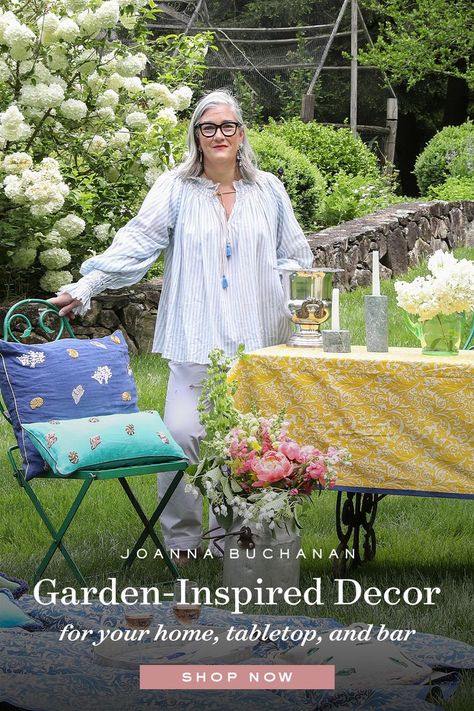 Joanna Buchanan Garden-Inspired Decor Joanna Buchanan, Home Decor Gift Ideas, Decor Gift Ideas, Barware Accessories, Backyard Retreat, Saving Goals, Tabletop Decor, Garden Inspired, Mantle Decor