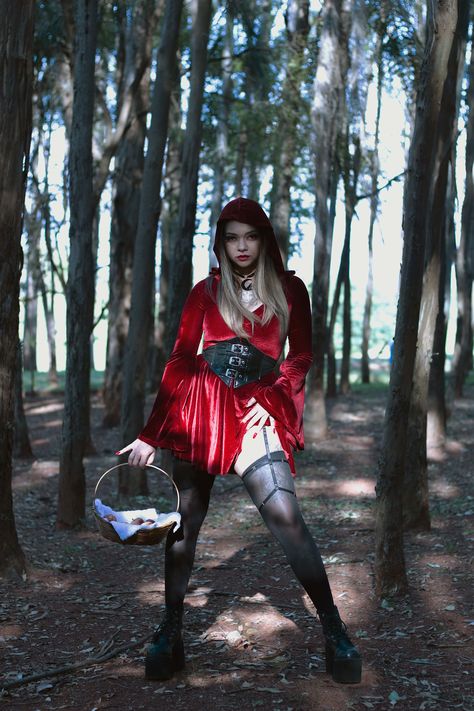 #plussizehalloweencostume #plussizeoutfit #plussizecostume Please note that this is an affiliate link, and we may earn a commission on purchases. Gothic Red Riding Hood, Edgy Festival Outfit, Corset Fits, Riding Hood Costume, Tudor Dress, Red Riding Hood Costume, Flare Maxi Skirt, Plus Size Costume, Plus Size Halloween Costume