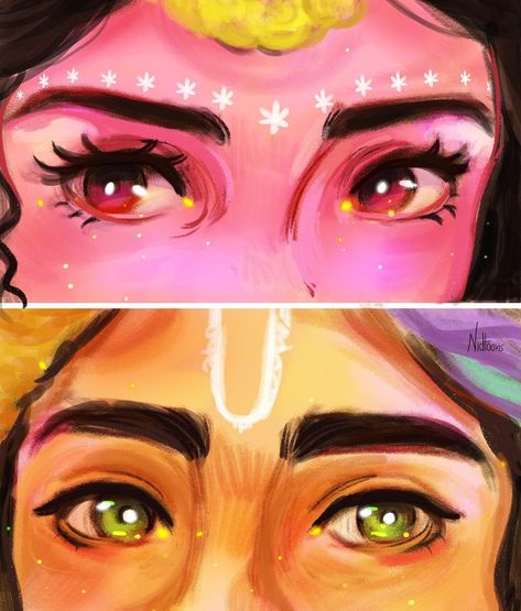 😇 . . #eyedrawing #radhakrishn  #eyememe #digitalart Krishna Cartoon, Radha Krishna Sketch, Body Part Drawing, Krishna Hindu, Krishna Drawing, Radha Krishna Love Quotes, Beautiful Art Paintings, Radha Krishna Wallpaper, Lord Krishna Wallpapers