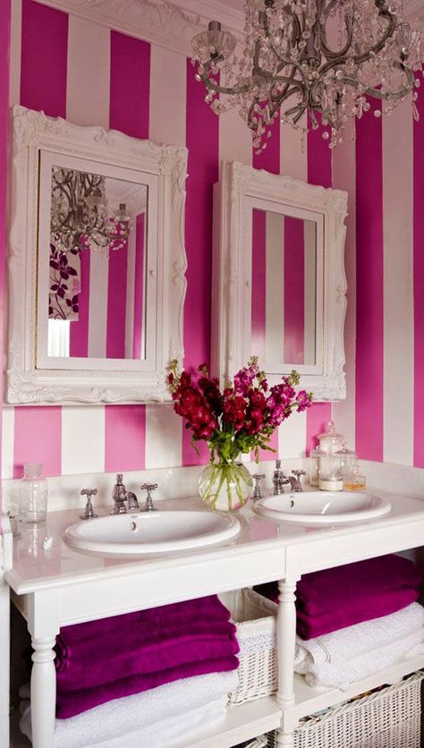 Girly Bathroom, Interior Tips, Modern Style Decor, Ways To Wake Up, Girls Bathroom, Pink Bathroom, Pink Room, Pink Decor, Everything Pink