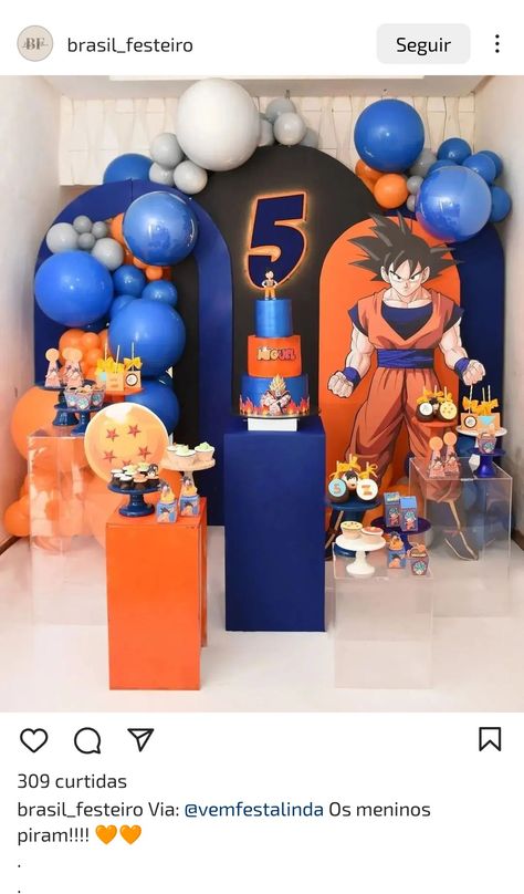 Dragon Ball Z Birthday, Goku Birthday, Spiderman Birthday Party Decorations, Naruto Birthday, Birthday Party Decorations For Adults, Disney Frames, Ball Birthday Parties, Spiderman Birthday Party, Ball Birthday