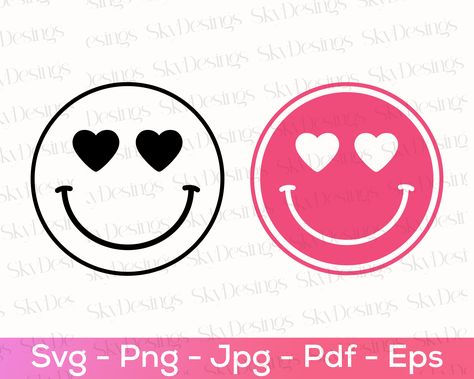 Heart Eye Smiley Face, Barbie Cookies, Valentines 2024, Smiley Svg, Smile Svg, Eye Smile, Pink Smiley, Heart Eye, Face Png