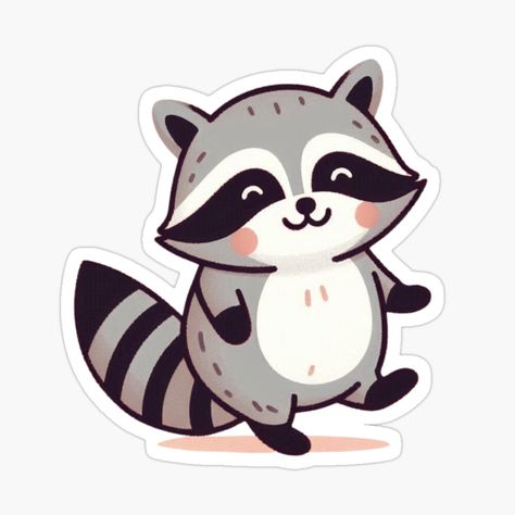 Get my art printed on awesome products. Support me at Redbubble #RBandME: https://www.redbubble.com/i/sticker/Simply-Raccoon-Cute-Minimalist-Cartoon-Animal-by-Artvistavault/164535462.EJUG5?asc=u Cute Raccoon Drawing, Raccoon Cartoon, Minimalist Cartoon, Raccoon Drawing, Raccoon Print, Cute Raccoon, Animal Stickers, Cartoon Animals, Awesome Products