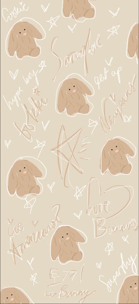 Brown Bunny Wallpaper, Brown Bunny Aesthetic, Newjeans Tokki, Aesthetic Bunny, Rabbit Wallpaper, Bunny Wallpaper, Brown Wallpaper, Aesthetic Kpop, Cute Heart