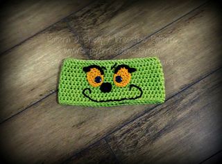 Crochet Grinch Ear Warmers, Grinch Headband, Christmas Tree Headband, Christmas Tree Silhouette, Beer Cozy, Holiday Crochet Patterns, Crochet Bag Pattern Free, Ear Warmer Headband, Crochet Ear Warmer