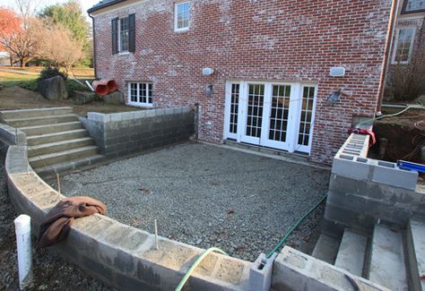 Pinterest • The world's catalog of ideas Walkout Basement Patio, Basement Window Replacement, Sunken Patio, Basement Doors, Basement Entrance, Rustic Basement, Patio Steps, Bluestone Patio, Egress Window