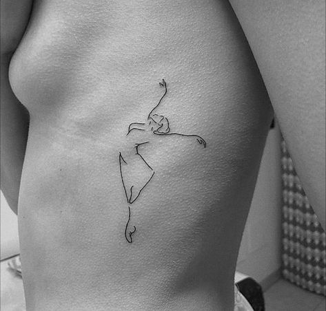 Dancers Tattoo Ideas, Tattoos For Dancers, Ballet Tattoo Minimalist, Dance Tattoo Ideas Dancers, Dance Related Tattoos, Tiny Dancer Tattoo, Dancer Tattoo Ideas, Ballet Tattoo, Ballet Tattoos