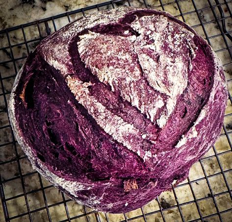 Sourdough Ube Loaf - Sourdough and Mor Purple Sourdough Bread, Purple Bread Recipe, Ube Sourdough Bread, Sourdough Ube, Ube Sourdough, Ube Bread Recipe, Ube Loaf, Sourdough Flavors, Ube Bread