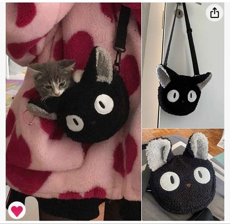 Fluffy Tote Bag, Purse For Teens, Black Cat Plush, Trendy Stuff, Toddler Purse, Backpack Outfit, Cat Purse, Magical Accessories, Cat Themed Gifts