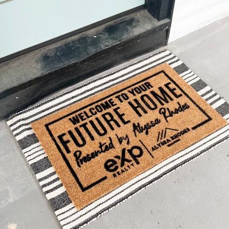 Welcome To Your Future Home Realtor Doormat, Real Estate Agent Client Gift, Outdoor Door Mat, Welcome Mat, Closing Gift, Home Buyer Home Realtors, Entryway Style, Funny Welcome Mat, Closing Gift, Outdoor Door, Funny Doormats, Future Home, Custom Doormat, Coir Doormat