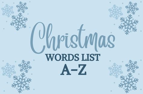 Christmas Word Art Letters, Christmas Words Printable, Xmas Words, Christmas Words List, Christmas Pebble, Christmas Cubicle, 6 Letter Words, 5 Letter Words, Th Words