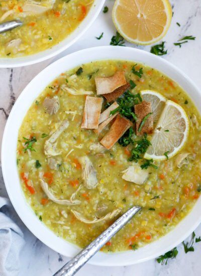 Chicken Lentil Soup, Lebanese Lentil Soup, Lebanese Chicken, Chicken Lentil, Vegan Lentil Soup, Lentils And Rice, Lentil Soup Recipes, Lebanese Recipes, Rice Soup