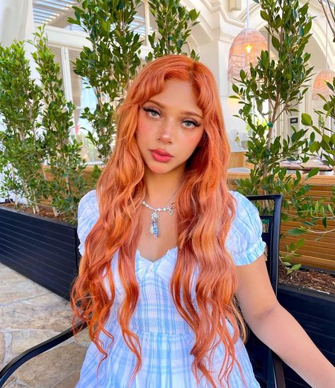 Douxfairy Hair, Dyed Natural Hair, Aesthetic Look, Wedding Hairstyles For Long Hair, Orange Hair, Hair Inspo Color, Ginger Hair, Girl Crushes, Gorgeous Hair