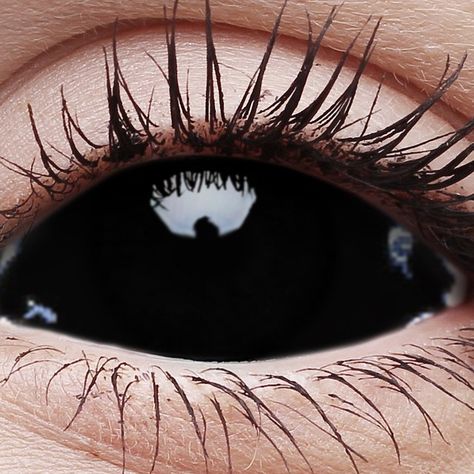 Blackout Contact Lenses, I got to a Catholic school and  I want these to freak out my teachers and friends Sclera Lenses, Cool Contacts, Alluka Zoldyck, Colored Eye Contacts, Eye Contact Lenses, Trendy Eyeshadow, Demon Eyes, Halloween Contacts, Aesthetic Eyes