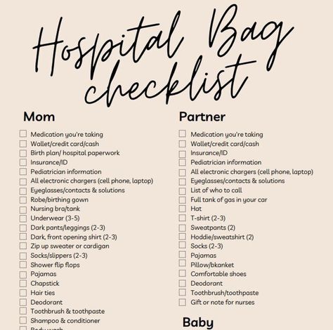 Hospital Bag Checklist PDF Download - Etsy Australia Newborn List Baby Items, Baby Shower Gift List, Shower Checklist, Postpartum Leggings, Mom Checklist, Baby Shower Checklist, Hospital Bag Essentials, Diaper Bag Essentials, Bohemian Baby Shower