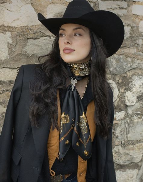 Spanish Western Fashion, Western Show Outfits, Old Money Cowgirl Outfits, Corporate Western Outfits, Cold Weather Western Outfits, Mexican Cowboy Outfit, Western Engagement Outfits, Dark Western Aesthetic, Corporate Cowgirl