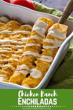 Preparing for the weeknight dinner for the family? Make this Chicken Ranch Enchiladas. Jazz Up Your Weeknight Dinner Enchiladas with a Ranch Twist! Delicious, Easy and Addictive! If you are looking for a recipe to put a little zest in your boring old menu, make this easy chicken recipe! Ranch Enchiladas, Dinner Enchiladas, Vegetarian Kids, Picky Toddler Meals, Easy Chicken Recipe, Chicken Diet, Chicken Ranch, Chicken Treats, Chicken Enchilada Recipe