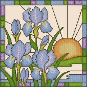 Free cross-stitch pattern “Blue Irises” | Cross-Stitch Club Crochet Quilt Pattern, Dimensions Cross Stitch, Cross Stitch Necklace, Blackwork Patterns, Blackwork Embroidery, Nature Cross Stitch, Stitch Flowers, Cross Stitch Books, Cross Stitch Patterns Flowers