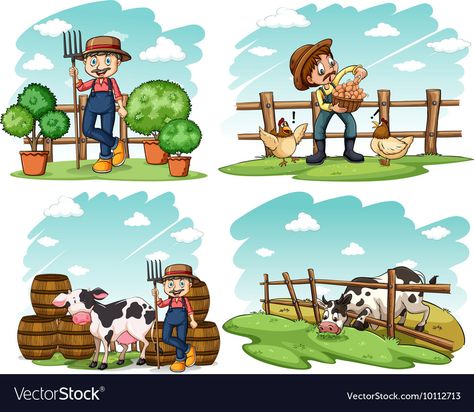 Farmers Illustration, Farm Animals Vector, Illustration Animals, Animals Illustration, Dark Wallpaper Iphone, Learning Arabic, Cartoon Images, Dark Wallpaper, Animal Illustration