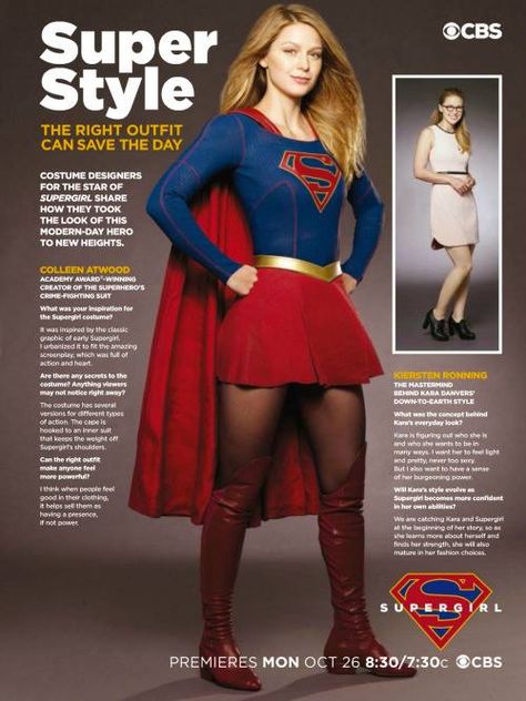 Melissa Benoist 😍 Supergirl Series, Jessica Rothe, Colleen Atwood, Supergirl Costume, Supergirl Cosplay, Melissa Supergirl, Supergirl Tv, Dc Tv Shows, Supergirl Dc