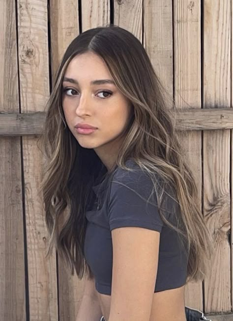 Light Brown Hair Styles, Light Brown Hair Shades, Brown Hair Styles, Babylights Hair, Light Brown Hair Color, Brown Hair Inspiration, Rambut Brunette, Brown Hair Shades, Black Hair Balayage