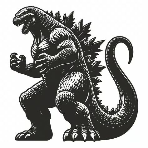 Godzilla svg Bundle, Godzilla svg, Godzilla Silhouette, Godz - Inspire Uplift Godzilla Black And White, Godzilla Cute, Godzilla Svg, Godzilla Silhouette, Godzilla Logo, Stencil Tattoos, Godzilla Tattoo, Godzilla Art, Vinyl Decal Projects