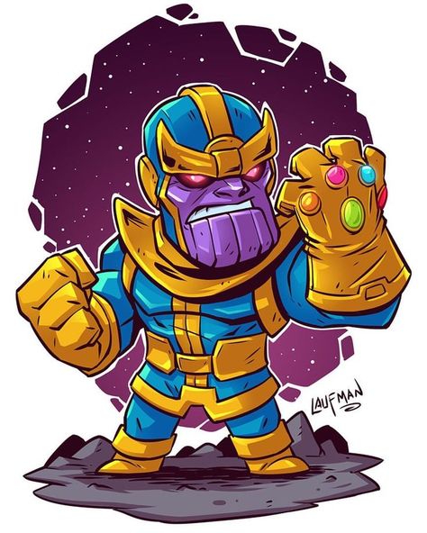 Thanos colors. Hope you guys dig it! #chibi #mangastudio #cintiq #wacom #dereklaufman Chibi Marvel, Avengers Cartoon, Cakes Design, Marvel Cartoons, Thanos Marvel, Manga Studio, Marvel Drawings, Marvel Characters Art, Marvel Artwork