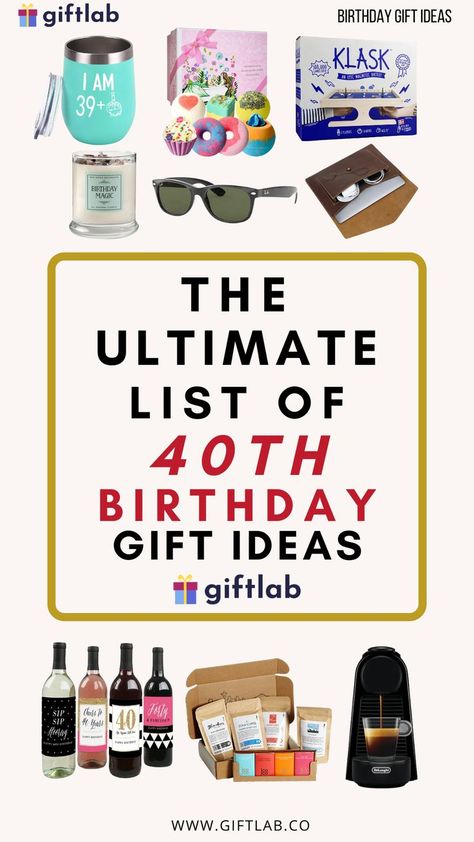 You know what they always say, life starts at 40! If you have a friend or loved one who's going 40 soon, celebrate it by giving something memorable and adorable! Here are some awesome 40th birthday gift ideas! #giftideas Best 40th Birthday Gifts For Women Funny, Gift Basket 40th Birthday, Turning 40 Gift Basket Ideas, 40th Birthday Gifts For Women Funny, Gifts For Men Turning 40, Friends 40th Birthday Gift Ideas, Best Friends 40th Birthday Ideas, Funny 40th Birthday Gifts For Women, Male 40th Birthday Gift Ideas