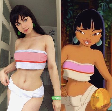 Pinterest @spiciwasabi 🦋🦋🦋 Chel from the Ride to El Dorado Costume Princess Kida, Meg Griffin, Gogo Tomago, Female Cartoon Characters, Jessica Nigri, Female Cartoon, American Dad, Anime Cosplay, Trending Memes