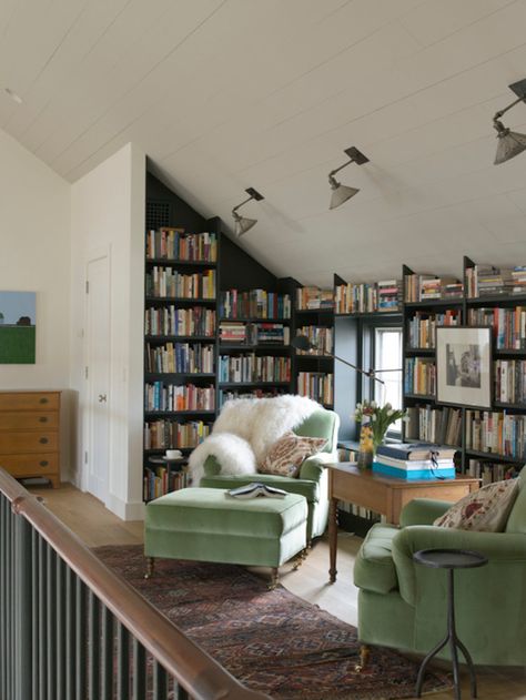 Attic Library, Cozy Home Library, Cozy Interior Design, Interior Design Minimalist, Home Libraries, Home Upgrades, Cozy Interior, Home Library, A Living Room