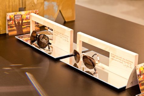 Toms Sunglasses stand Selfridges Design 4 Retail 05 Glasses Display Stand, Raw Furniture, Sunglasses Stand, Eyewear Display, Retail Store Display, Sunglasses Display, Optical Shop, Pop Display, Retail Experience