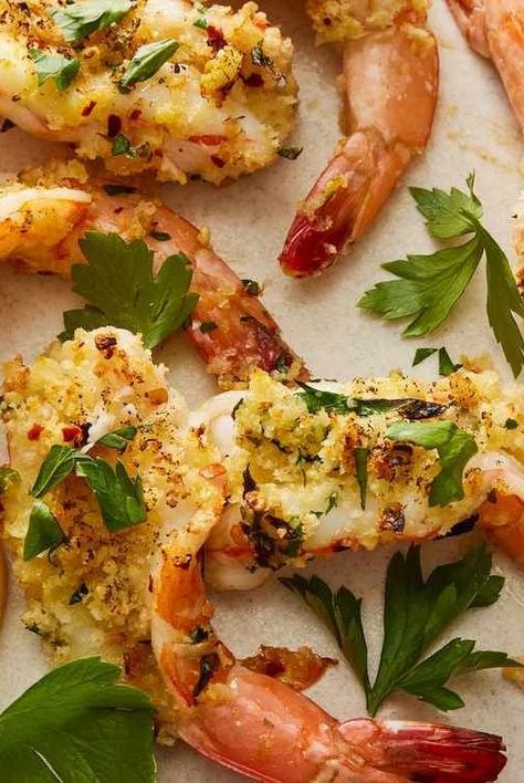 Italian Shrimp Appetizer Recipes, Shrimp Oreganata Baked, Extra Large Shrimp Recipes, Giant Shrimp Recipe, Butterfly Shrimp Recipes, Large Shrimp Recipes, How To Butterfly Shrimp, Colossal Shrimp Recipe, Breaded Butterfly Shrimp