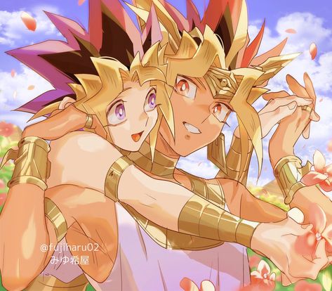 Atem X Heba, Yugioh Puzzleshipping, Yugi And Yami, Yugioh Comics, Yugioh Atem, Yugi Moto, Atem Yugioh, Amethyst Eyes, Pharaoh Atem