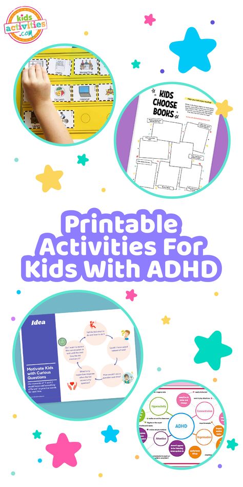 We know how hard it is to find free printables for kids with ADHD. The good news is that today we're sharing our favorite printable activities for kids with ADHD! Activities For Kids At Home Printable, Impulse Control Activities For Kids, Child Therapy Activities, Therapeutic Art Activities, Summertime Activities, Free Printables For Kids, Calming Strategies, Counseling Lessons, Activities For Boys