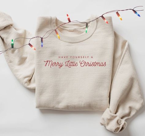 Festive minimalist EMBROIDERED Merry Christmas Sweatshirt. I have this sweatshirt with red embroidery as well: https://studioesmerose.etsy.com/listing/1558740458 A sturdy and warm sweatshirt bound to keep you warm in the colder months. A pre-shrunk, classic fit sweater that's made with air-jet spun yarn for a soft feel and reduced pilling. * 50% cotton, 50% polyester * Pre-shrunk * Classic fit * 1x1 athletic rib knit collar with spandex * Air-jet spun yarn with a soft feel and reduced pilling * Double-needle stitched collar, shoulders, armholes, cuffs, and hem This product is made especially for you as soon as you place an order, which is why it takes us a bit longer to deliver it to you. Making products on demand instead of in bulk helps reduce overproduction, so thank you for making thou Embroidered Christmas Gifts, Merry And Bright Christmas, Minimal Christmas, Womens Christmas, Womens Christmas Shirts, Christmas Crewneck, Bright Christmas, Red Embroidery, Personalized Embroidery