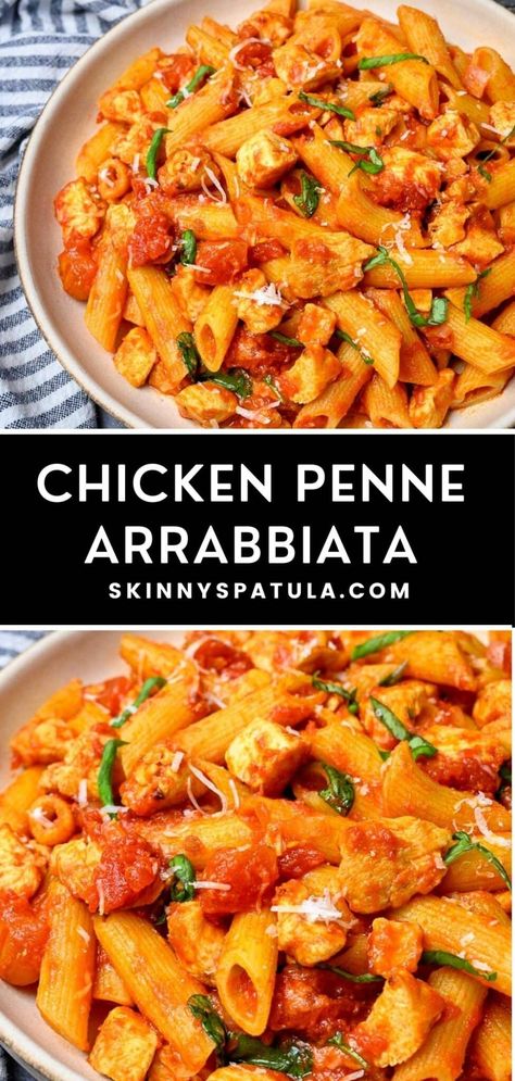 Chicken Arrabiata Recipe, Chicken Arrabiata, Chicken Bits, Penne Arrabiata, Chicken Breast Pasta, Spicy Chicken Pasta, Beef Noodle Stir Fry, Arrabbiata Sauce, Beef Chow Mein