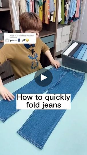 58K views · 3K reactions | Transform your space with smart storage solutions.  Hope this way can help your guys💕#foldingclothes #foldingjeans | The Folding Hacks | gregschicks · I can buy myself chickens Jean Folding, Folding Hacks, Folding Jeans, Multifunctional Furniture Small Spaces, Diy Bathroom Furniture, Diy Furniture For Small Spaces, Pallet Furniture Living Room, Diy Apartment Furniture, Diy Baby Furniture