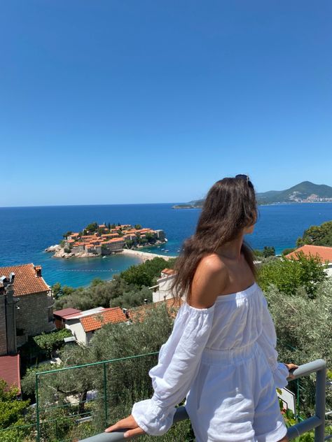 summer in montenegro🌺 Montenegro Aesthetic Outfit, Summer In Montenegro, Balkan Girl Aesthetic, Montenegro Photo Ideas, Montenegro Outfit, Montenegro Aesthetic, Montenegro Summer, Balkan Summer, Tivat Montenegro