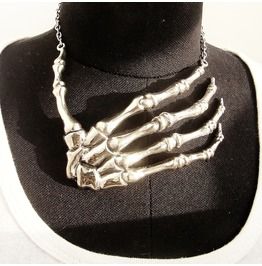 Mafia Jewelry, Rocker Jewelry, Starfish Jewelry, Mushroom Jewelry, Biker Jewelry, Bone Necklace, Hand Necklace, Skeleton Hand, Neck Jewellery