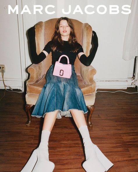 Marc Jacobs The St. Marc Collection 2023 Campaign (Marc Jacobs) Marc Jacobs 2023, Marc Jacobs Campaign, Ever Anderson, Lila Moss, Lottie Moss, Elbow Length Gloves, Debbie Harry, Monogram Prints, Marc Jacobs Bag