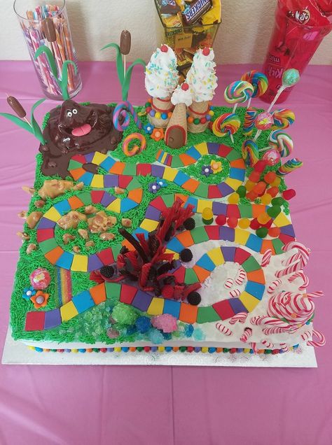 Candyland Gingerbread House Ideas, Candy Land Gingerbread House Ideas, Gingerbread House Candyland, Candy Land Gingerbread House, Candyland Homecoming, Candyland Gingerbread House, Candyland Birthday Cake, Candyland Cakes, Gingerbread Candyland