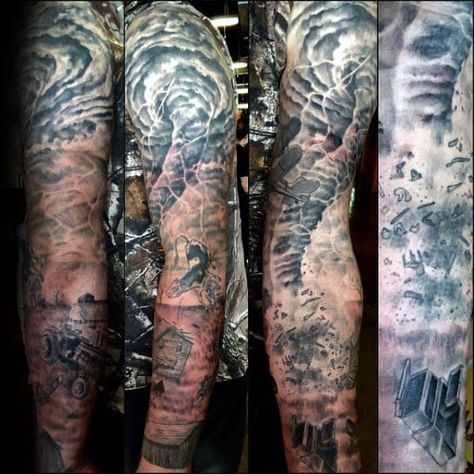 Destructive Mens Full Sleeve Tornado Tattoo Designs Tornado Tattoo, Oklahoma Tornado, Men Tattoos Arm, Tattoos Arm Sleeve, Men Tattoos Arm Sleeve, Tattoos Arm, Tattoo Cover Up Ideas, Cover Up Ideas, Men Tattoos